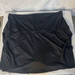 Lands’ End Women’s Swim Skirt Black Attached Swim Bottoms Size 24W 👍